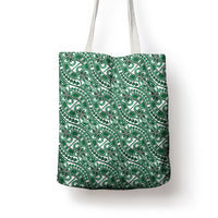 Hibiscus Bloom Island Tribal Waves Tote Bag Green Polynesian Pattern LT01 - Polynesian Pride