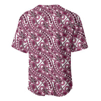 Hibiscus Bloom Island Tribal Waves Baseball Jersey Pink Polynesian Pattern LT01 - Polynesian Pride