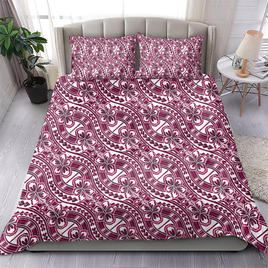 Hibiscus Bloom Island Tribal Waves Bedding Set Pink Polynesian Pattern LT01 - Polynesian Pride