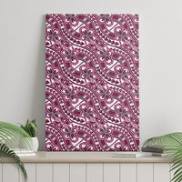 Hibiscus Bloom Island Tribal Waves Canvas Wall Art Pink Polynesian Pattern LT01 - Polynesian Pride