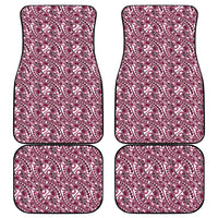 Hibiscus Bloom Island Tribal Waves Car Mats Pink Polynesian Pattern LT01 - Polynesian Pride