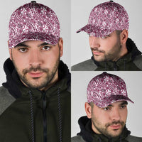 Hibiscus Bloom Island Tribal Waves Classic Cap Pink Polynesian Pattern LT01 - Polynesian Pride