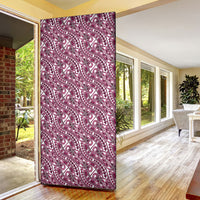 Hibiscus Bloom Island Tribal Waves Door Cover Pink Polynesian Pattern LT01 - Polynesian Pride