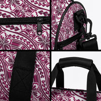 Hibiscus Bloom Island Tribal Waves Duffle Bag Pink Polynesian Pattern LT01 - Polynesian Pride