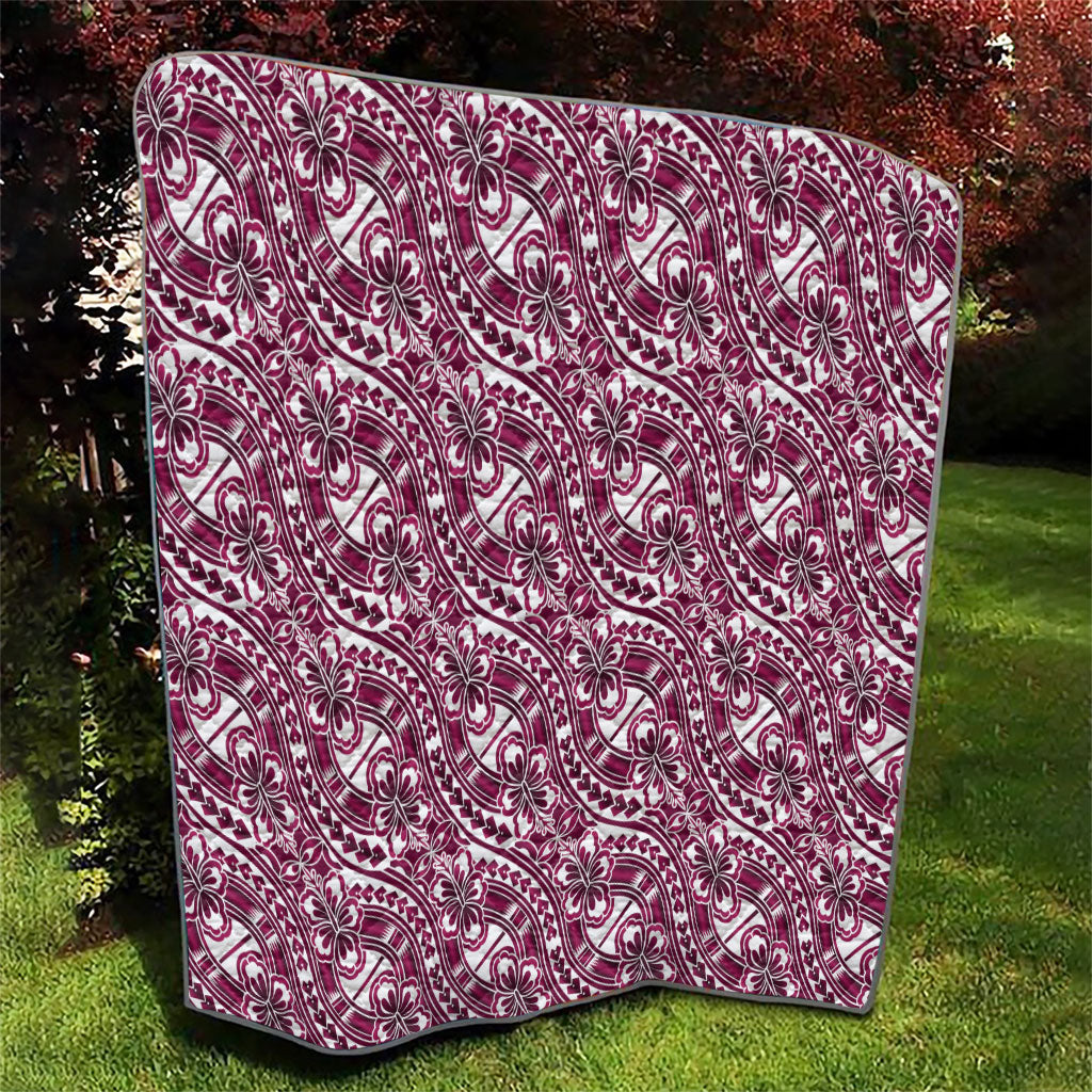 Hibiscus Bloom Island Tribal Waves Quilt Pink Polynesian Pattern LT01 - Polynesian Pride