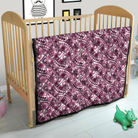Hibiscus Bloom Island Tribal Waves Quilt Pink Polynesian Pattern LT01 - Polynesian Pride