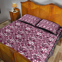 Hibiscus Bloom Island Tribal Waves Quilt Bed Set Pink Polynesian Pattern LT01 - Polynesian Pride