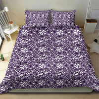 Hibiscus Bloom Island Tribal Waves Bedding Set Purple Polynesian Pattern LT01 - Polynesian Pride