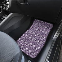 Hibiscus Bloom Island Tribal Waves Car Mats Purple Polynesian Pattern LT01 - Polynesian Pride