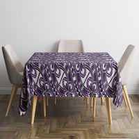 Hibiscus Bloom Island Tribal Waves Tablecloth Purple Polynesian Pattern LT01 - Polynesian Pride