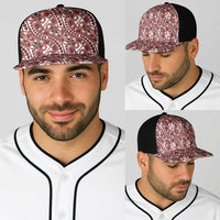 Hibiscus Bloom Island Tribal Waves Baseball Net Cap Red Polynesian Pattern LT01 - Polynesian Pride