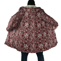 Hibiscus Bloom Island Tribal Waves Cloak Red Polynesian Pattern LT01 - Polynesian Pride
