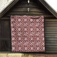 Hibiscus Bloom Island Tribal Waves Quilt Red Polynesian Pattern LT01 - Polynesian Pride