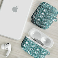 Hibiscus Bloom Island Tribal Waves AirPods Case Teal Polynesian Pattern LT01 - Polynesian Pride