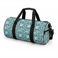 Hibiscus Bloom Island Tribal Waves Duffle Bag Teal Polynesian Pattern LT01 - Polynesian Pride
