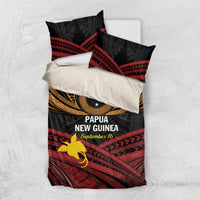 Papua New Guinea Bird of Paradise Bedding Set 16 September 1975 Independence Day Anniversary LT01 US Twin 172cm x 218cm Black - Polynesian Pride