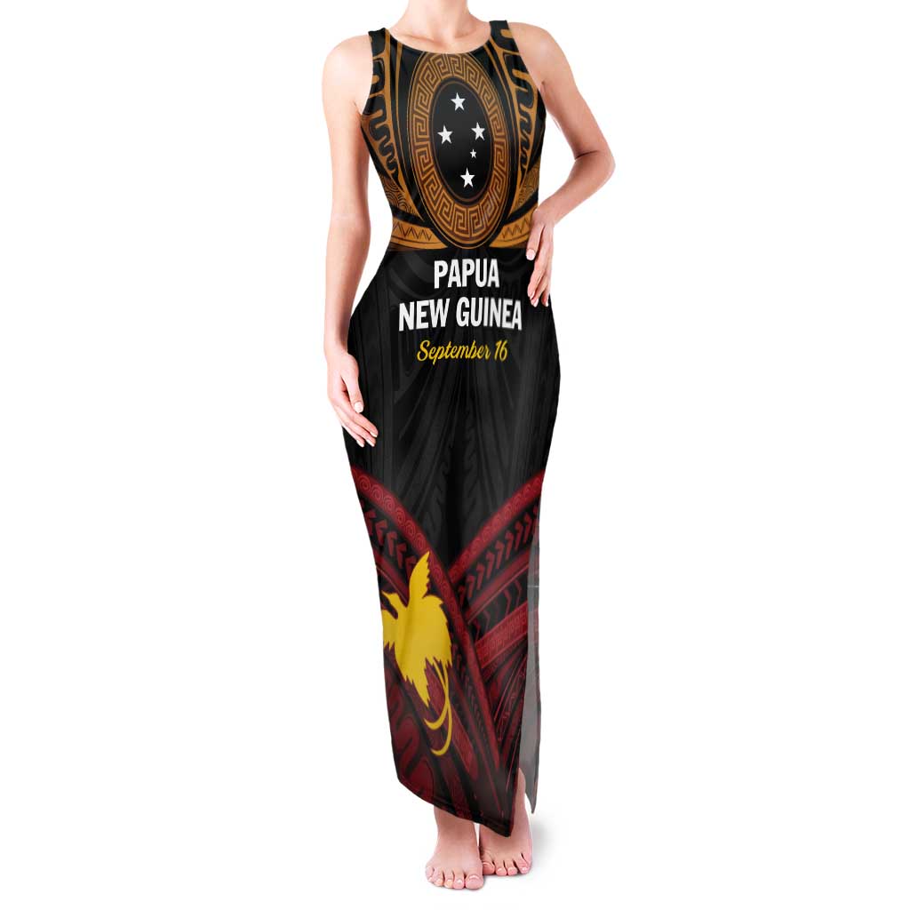 Papua New Guinea Bird of Paradise Tank Maxi Dress 16 September 1975 Independence Day Anniversary