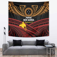 Papua New Guinea Bird of Paradise Tapestry 16 September 1975 Independence Day Anniversary LT01 Black - Polynesian Pride