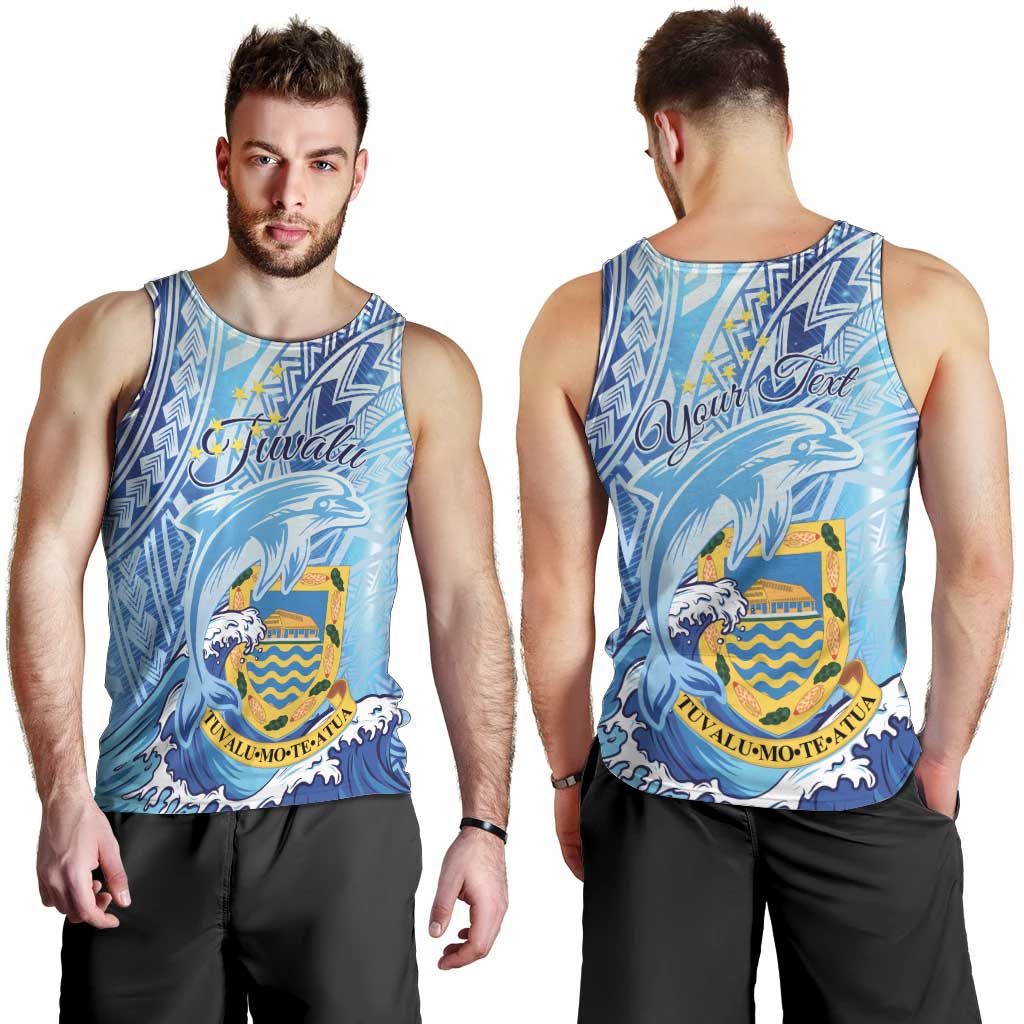 Tuvalu mo te Atua Men Tank Top Tuvalu Dolphin Polynesian Pattern