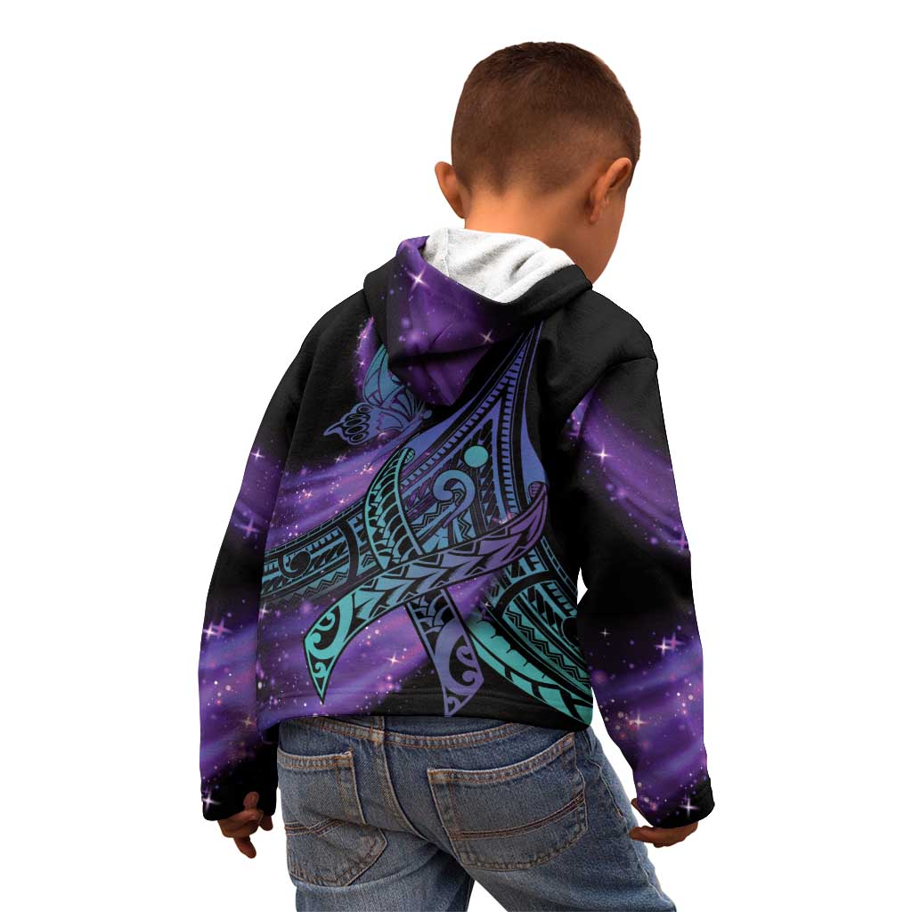 In September We Wear Teal And Purple Kid Hoodie Magic Ribbon Semicolon
