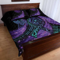 In September We Wear Teal And Purple Quilt Bed Set Magic Ribbon Semicolon LT01 - Polynesian Pride