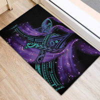 In September We Wear Teal And Purple Rubber Doormat Magic Ribbon Semicolon LT01 - Polynesian Pride