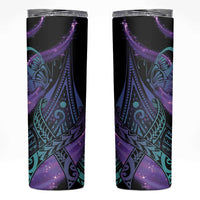 In September We Wear Teal And Purple Skinny Tumbler Magic Ribbon Semicolon