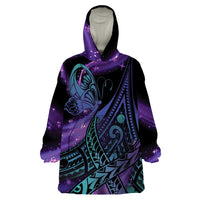 In September We Wear Teal And Purple Wearable Blanket Hoodie Magic Ribbon Semicolon