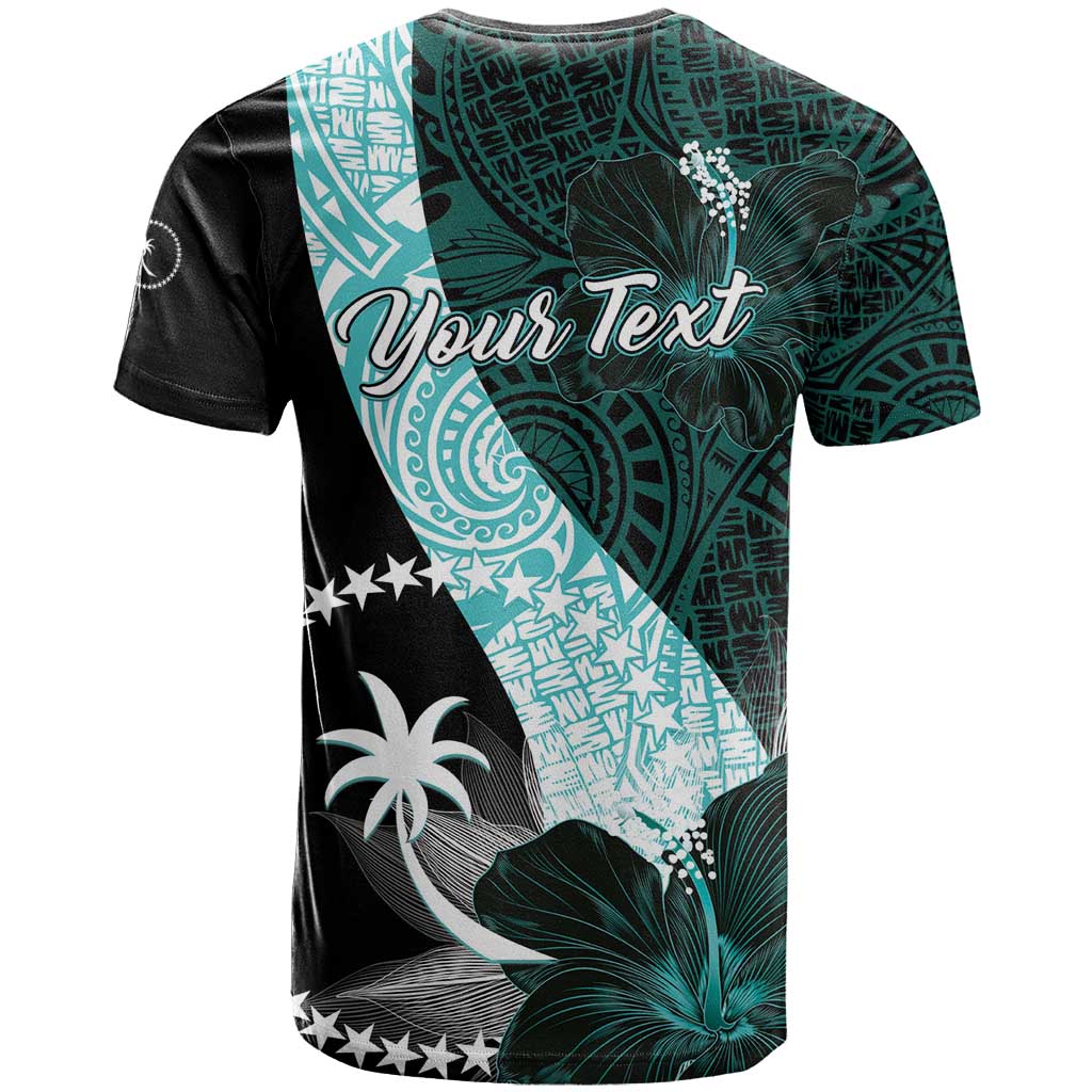 Chuuk Constitution Day T Shirt Hibiscus Turquoise Pattern