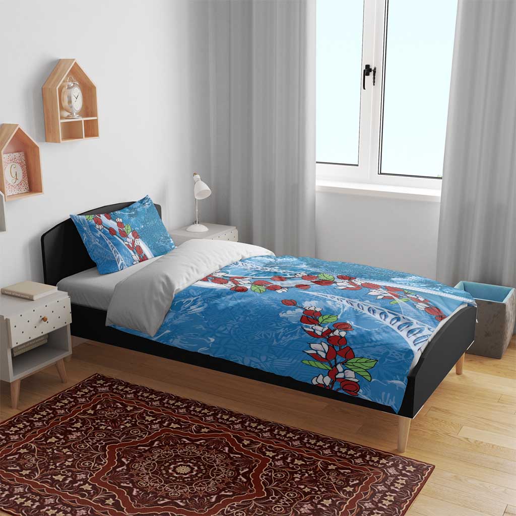 Fiji Tagimaucia Floral Bedding Set Tapa Pattern