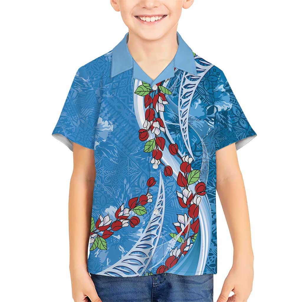 Fiji Tagimaucia Floral Hawaiian Shirt Tapa Pattern