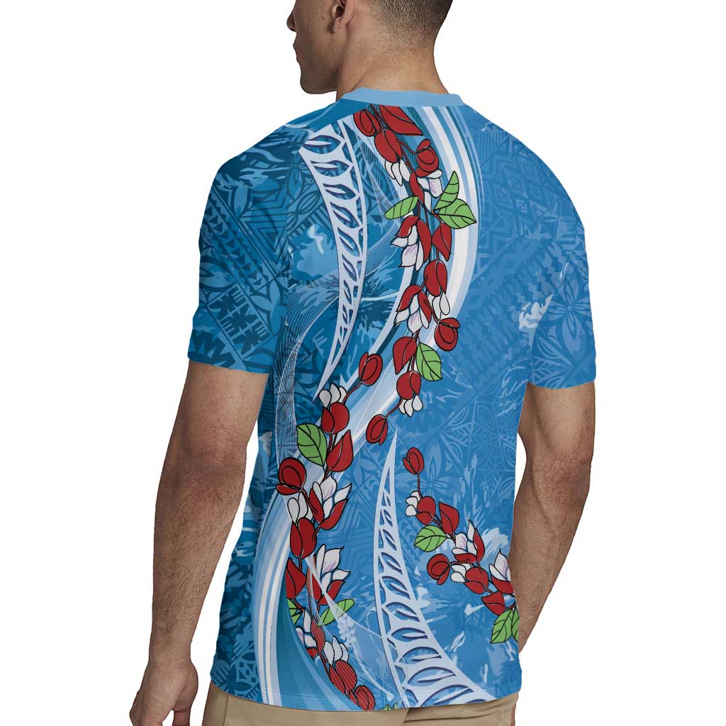 Fiji Tagimaucia Floral Rugby Jersey Tapa Pattern