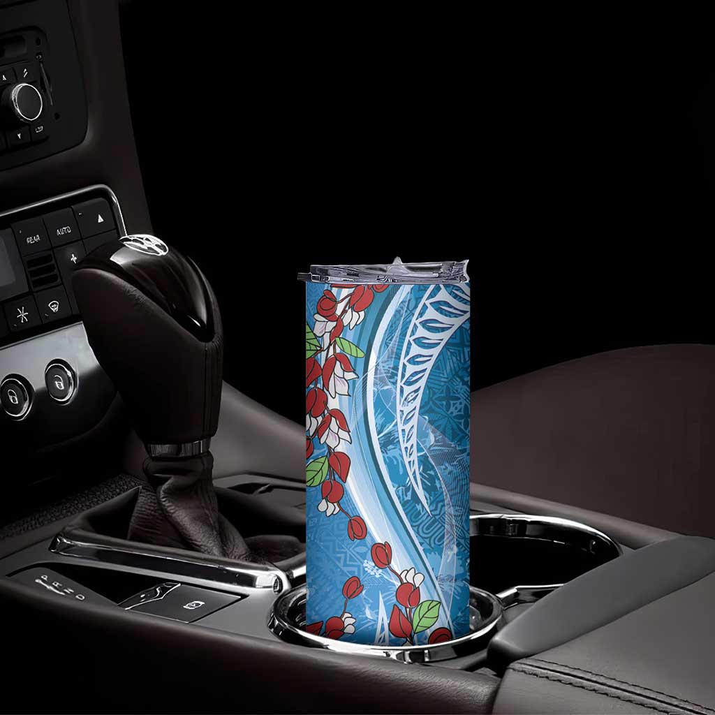 Fiji Tagimaucia Floral Skinny Tumbler Tapa Pattern