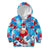 Hawaii Christmas Kid Hoodie Santa Claus Surfing Kakau Tropical Style LT01 Blue - Polynesian Pride
