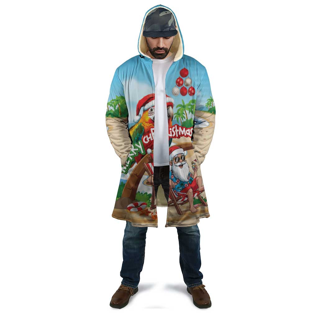 Personalized Hawaii Santa Parrot Christmas Cloak Summer Vibe - Polynesian Pride