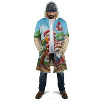 Personalized Hawaii Santa Parrot Christmas Cloak Summer Vibe - Polynesian Pride