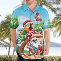 Personalized Hawaii Santa Parrot Christmas Hawaiian Shirt Summer Vibe - Polynesian Pride