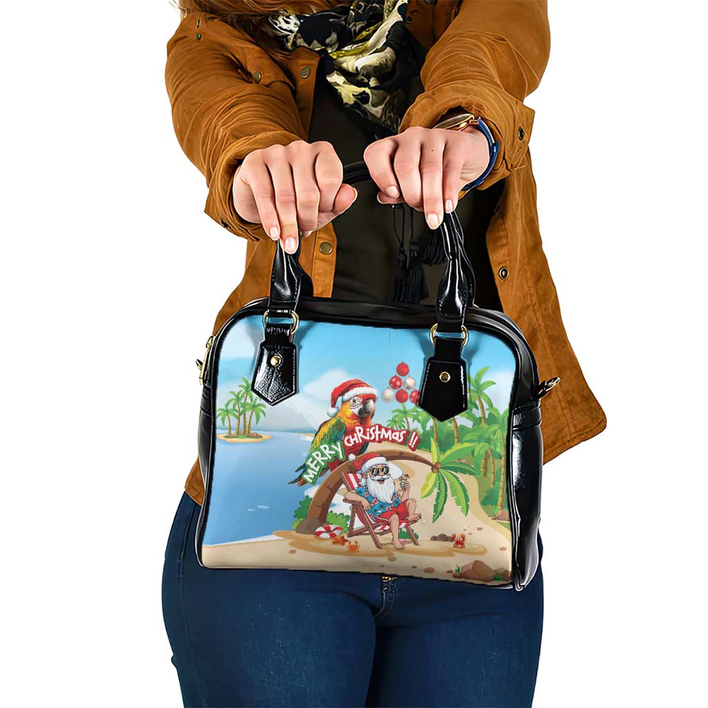Hawaii Santa Parrot Christmas Shoulder Handbag Summer Vibe - Polynesian Pride