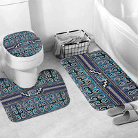 Maori Matariki Bathroom Set Blue Galaxy Aesthetic Koru Art