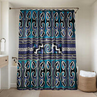 Maori Matariki Bathroom Set Blue Galaxy Aesthetic Koru Art