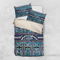 Maori Matariki Bedding Set Blue Galaxy Aesthetic Koru Art
