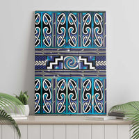 Maori Matariki Canvas Wall Art Blue Galaxy Aesthetic Koru Art
