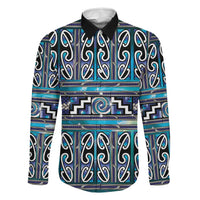 Maori Matariki Family Matching Mermaid Dress and Hawaiian Shirt Blue Galaxy Aesthetic Koru Art