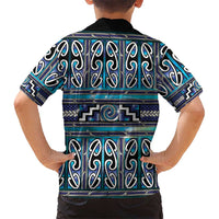 Maori Matariki Family Matching Tank Maxi Dress and Hawaiian Shirt Blue Galaxy Aesthetic Koru Art