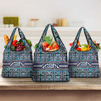 Maori Matariki Grocery Bag Blue Galaxy Aesthetic Koru Art