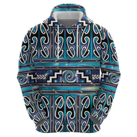 Maori Matariki Hoodie Blue Galaxy Aesthetic Koru Art