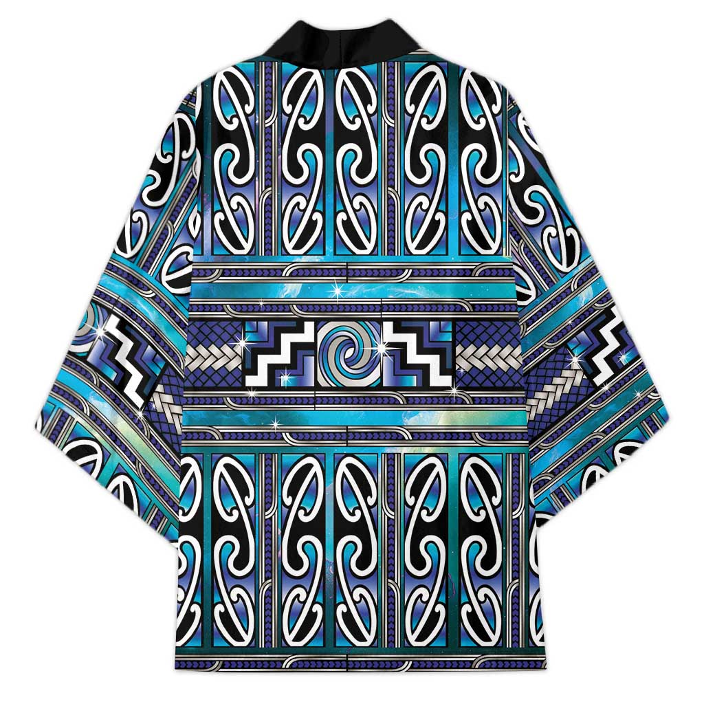 Maori Matariki Kimono Blue Galaxy Aesthetic Koru Art