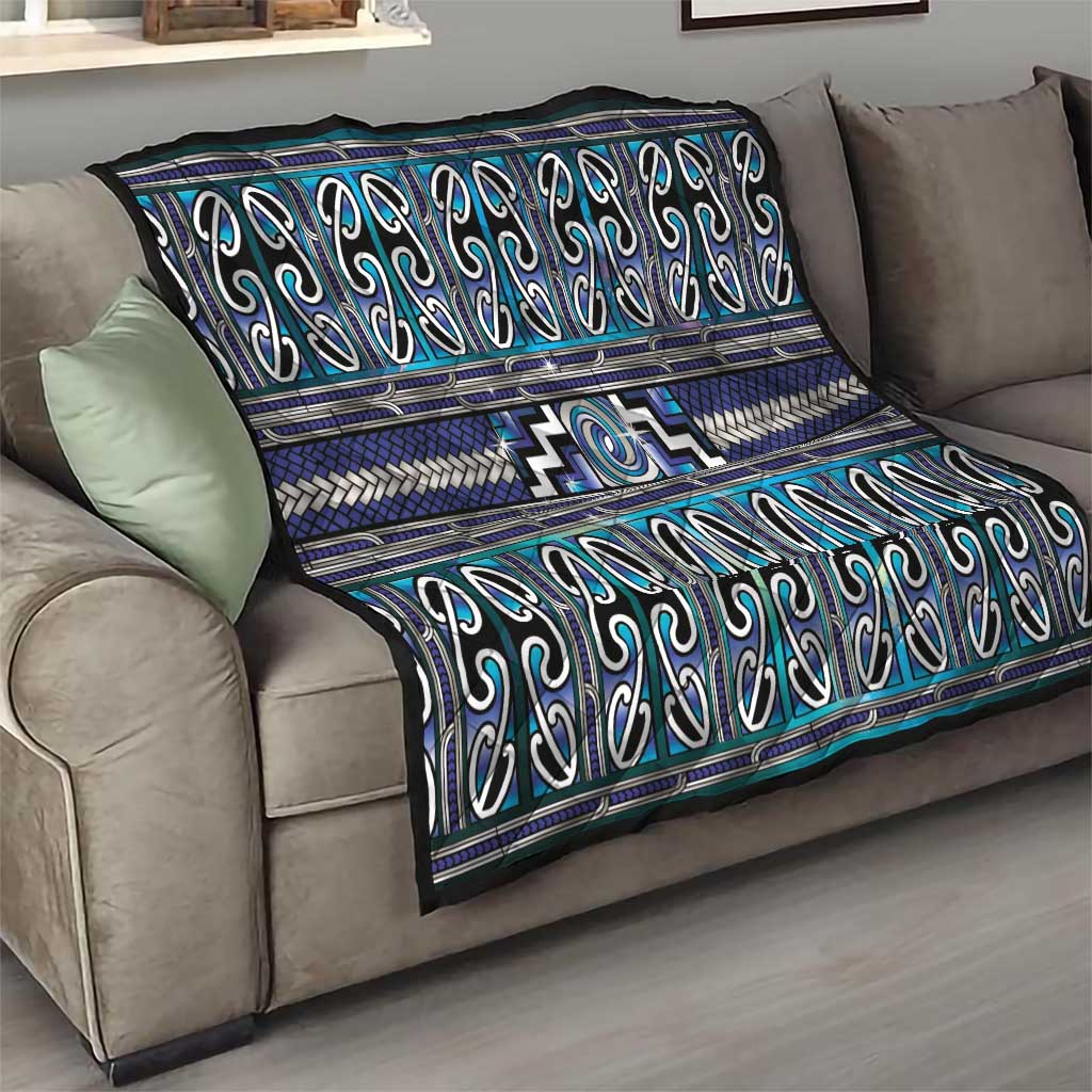 Maori Matariki Quilt Blue Galaxy Aesthetic Koru Art