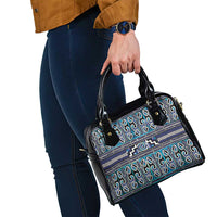 Maori Matariki Shoulder Handbag Blue Galaxy Aesthetic Koru Art