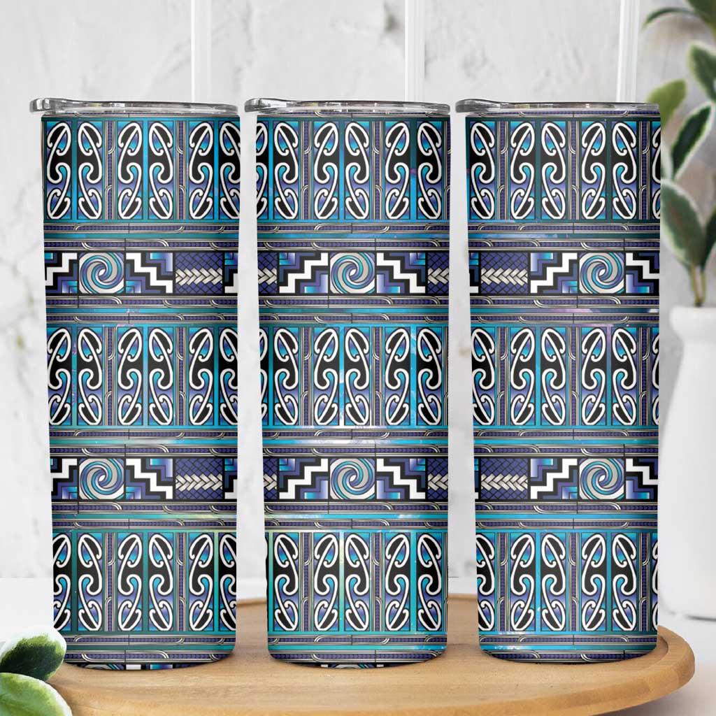 Maori Matariki Skinny Tumbler Blue Galaxy Aesthetic Koru Art